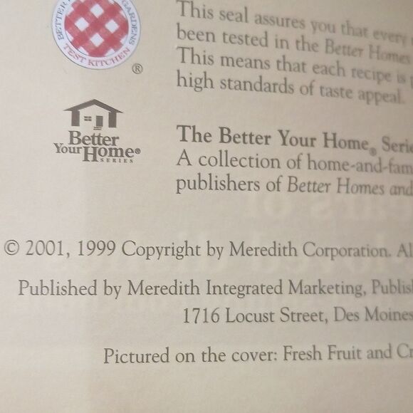 Better Homes and Gardens Cookbook - All-Time Favorites Soft Cover 2001 - Picture 4 of 8